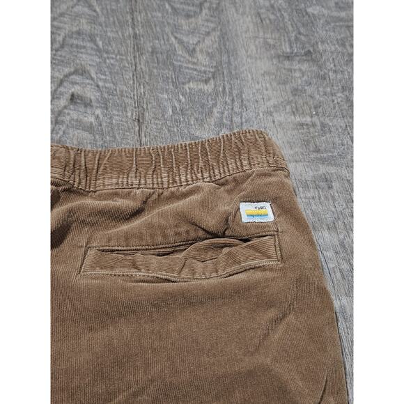 Vuori Optimist Shorts Mens Medium Brown Corduroy Drawstring Elastic Waist Cotton - Picture 4 of 6